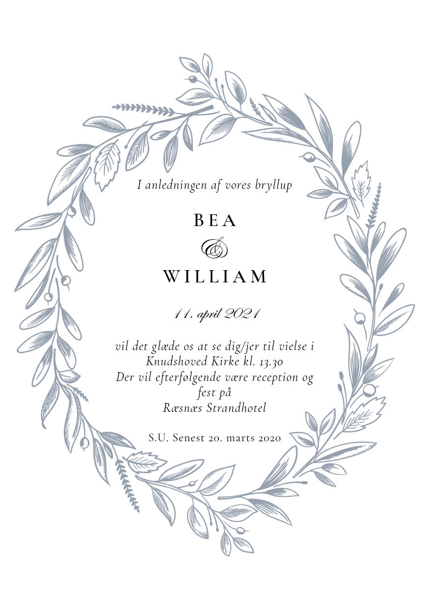 Invitationer - Bea & William